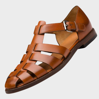 Clara | Woven Leather Cage Sandals